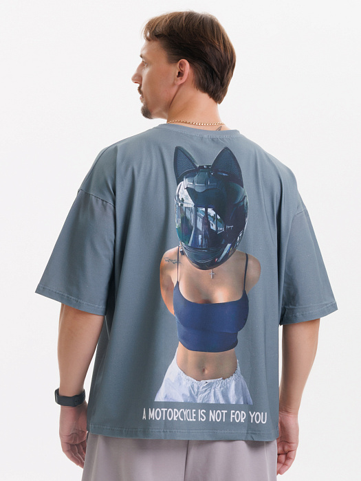 Футболка PUNCHER Motorcycle серая