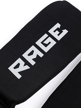 Защита голень-стопа Rage черный с белым эласт. ткань