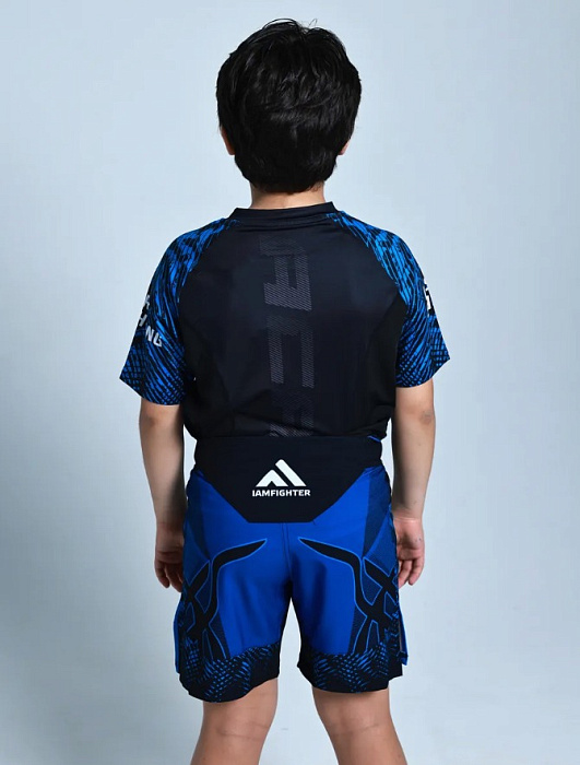 Футболка детская спортивная ACA ММА синяя