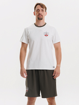 Комплект Футболка+Шорты ФБ России (пломбир-хаки)