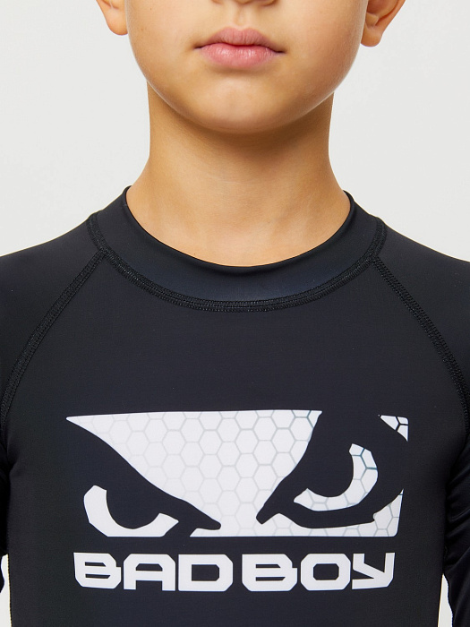 Детский Рашгард Bad Boy Origin New Rashguard Long Sleeves черный/белый 