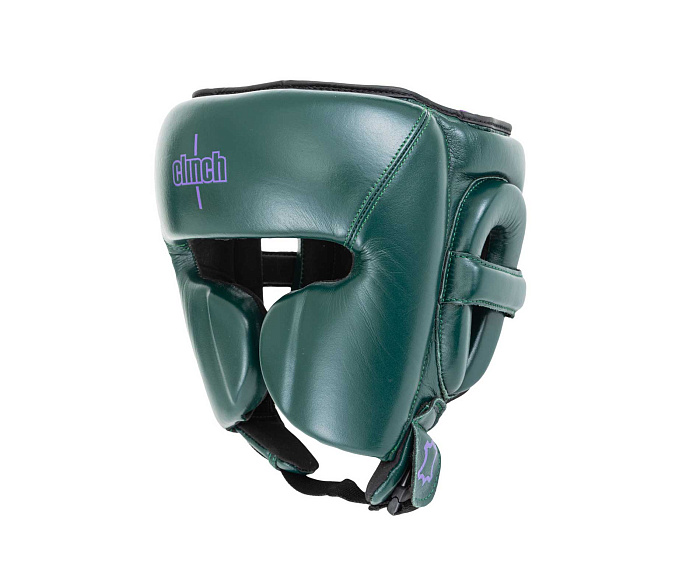 C162 Шлем боксерский Clinch Undefeated темно-зеленый