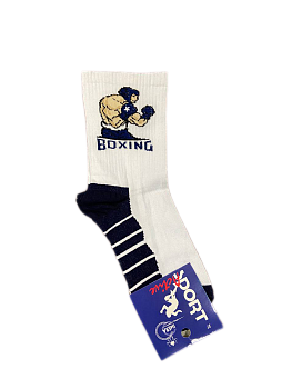 ISL0161 IMERA Boxing носки мужские спорт. бело-т.синие