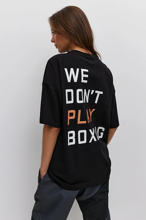 ФУТБОЛКА женская WE DON'T PLAY BOXING BOXRAW Черный