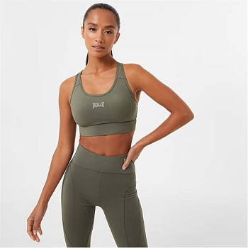Топ женский Everlast Medium Support Sports Bra Khaki