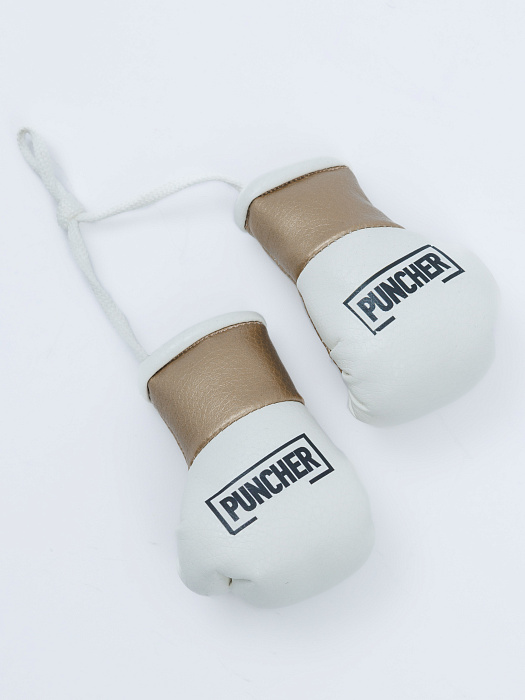 Сувенирные перчатки Puncher Бело Золотые