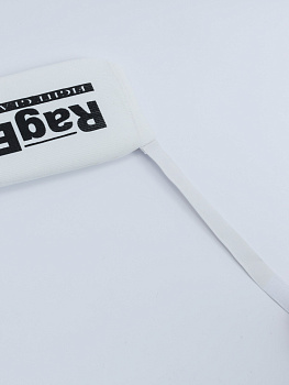 Защита голень-стопа Rage белый на липучке эластичная ткань