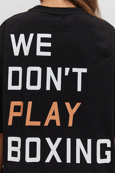 ФУТБОЛКА женская WE DON'T PLAY BOXING BOXRAW Черный