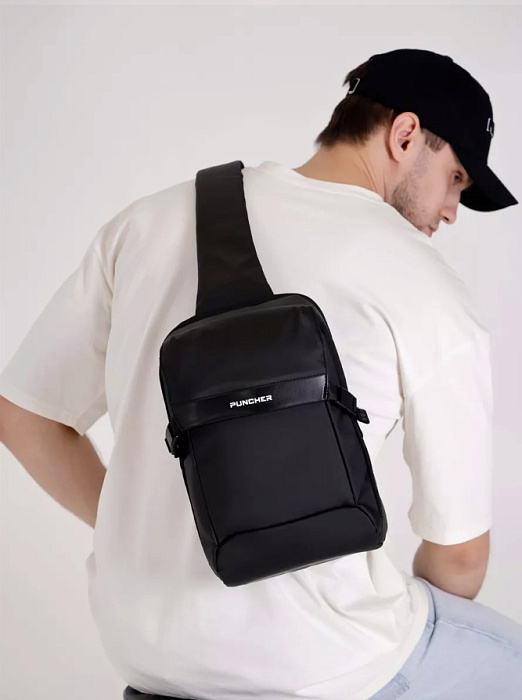 Сумка-рюкзак слинг черный 1012