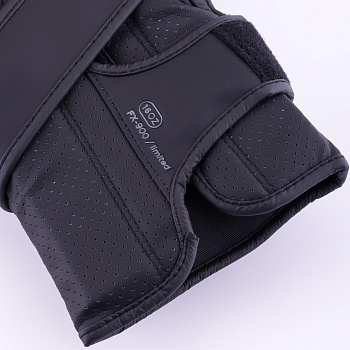 Перчатки для бокса FIGHTEXPERT Hook FX-900 (кожа Vegan100%, Черный)