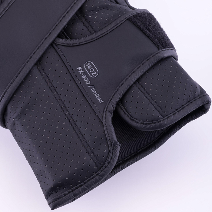 Перчатки для бокса FIGHTEXPERT Hook FX-900 (кожа Vegan100%, Черный)