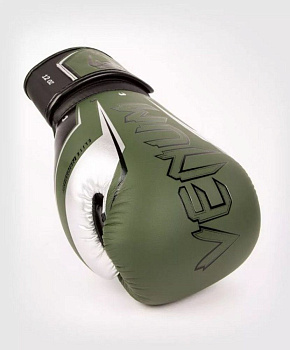 Перчатки боксерские Venum Elite Green/Sikver