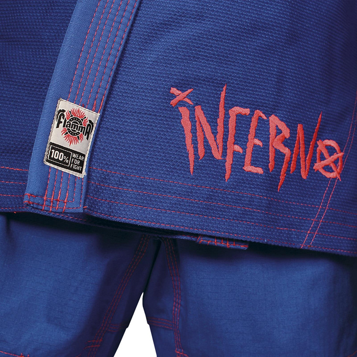 Кимоно для БЖЖ (Ги BJJ) FLAMMA INFERNO blue