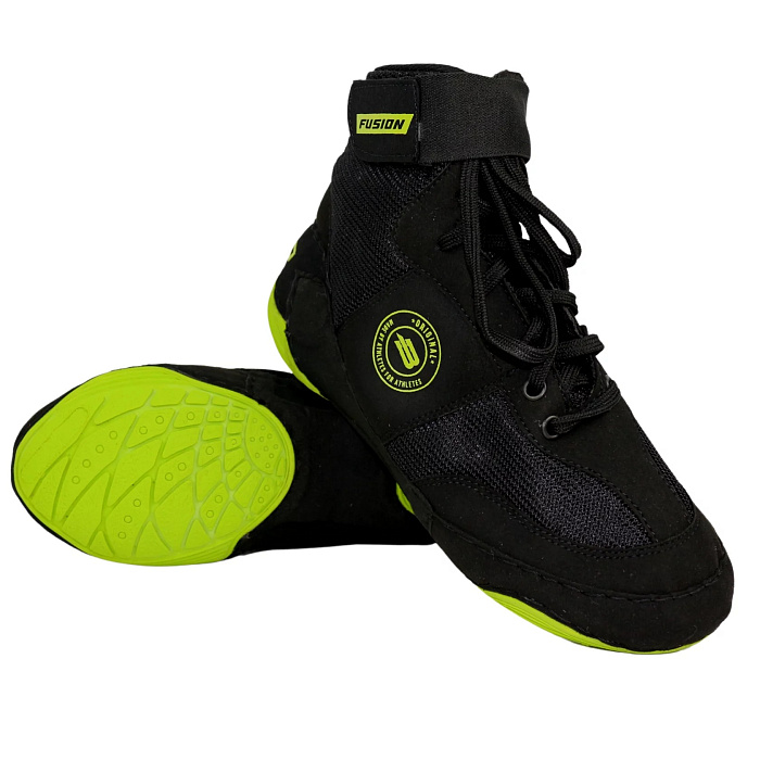 Борцовки BoyBo Fusion, серый с зелёным, BB252