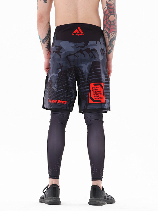Шорты I Am Fighter MMA red