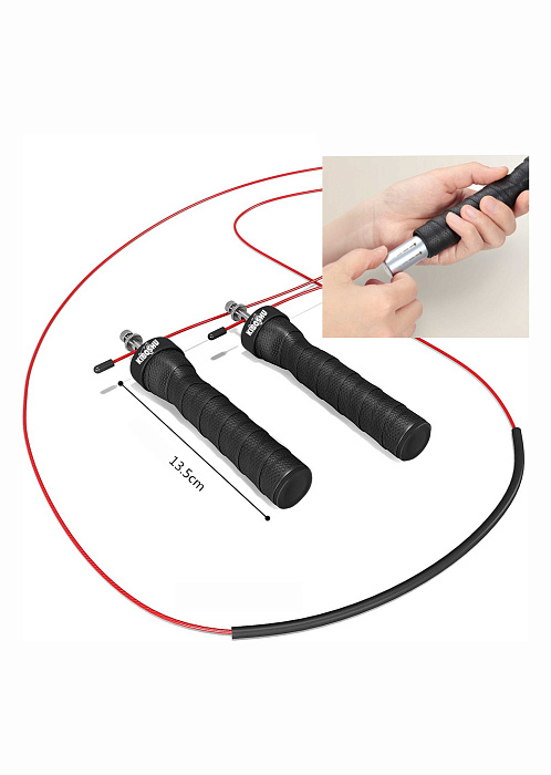 53-12 Kiboshu Скакалка Скоростная с двуя шнурами/Черный/Метал