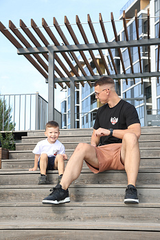 Комплект детский Футболка+Шорты ФБ России (бел., син.)