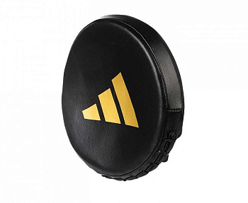 adiSDP01 Лапы Speed Disk Punching Mitt Leather черно-золотые     