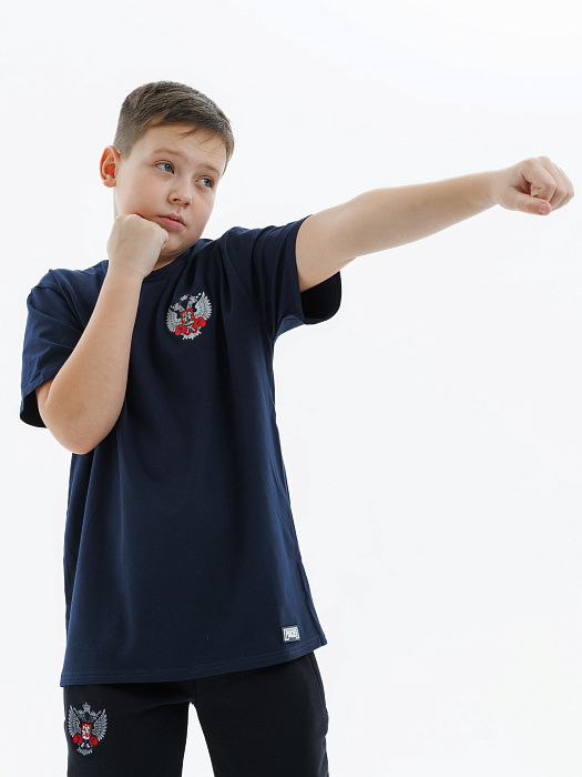 Футболка детская Puncher ФБ России 5.0 темно-синий