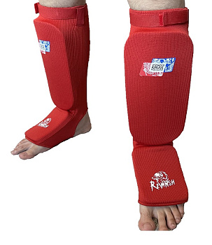 Защита голени и cтопа SS005BE, союз мма России, красный