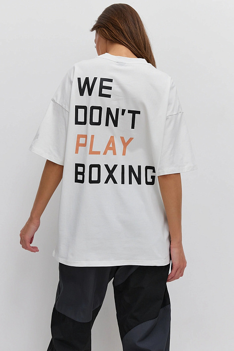 ФУТБОЛКА женская WE DON'T PLAY BOXING BOXRAW Белый