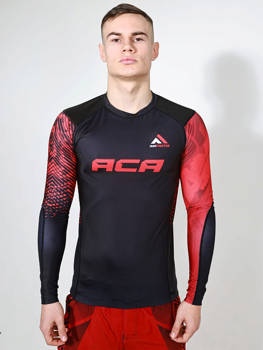 Рашгард I Am Fighter red (Длинный рукав) 
